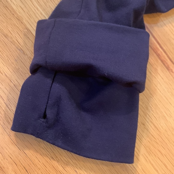 THOMAS KELLY ~Size L~Classic Navy & White Trim Stretch Top ~ - Picture 10 of 14